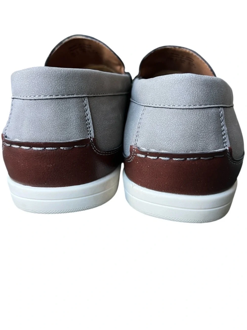Madden Men’s Casual Dress Shoes Loafers w Ortholite mushroom w brown trim 12